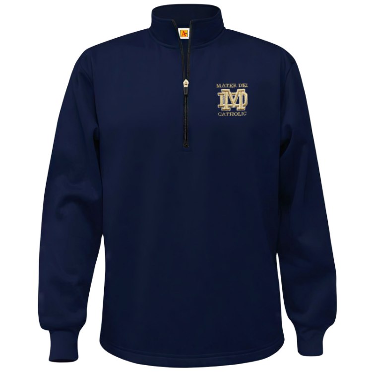 Picture of YXL Perfor Navy MD Fleece Quarter-Zip Sweatshirt